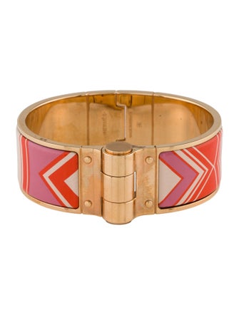 Hermès Enamel Wide Hinged Bracelet