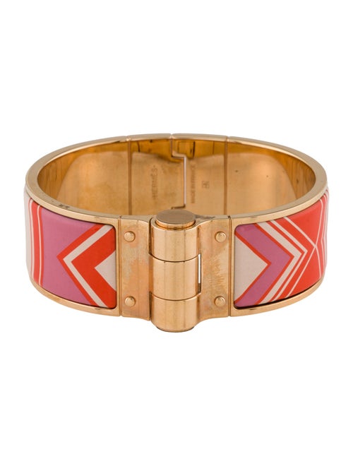 Hermès Enamel Wide Hinged Bracelet