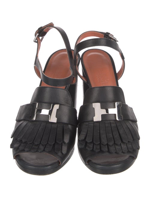 Hermès Alesia H Logo Slingback Sandals