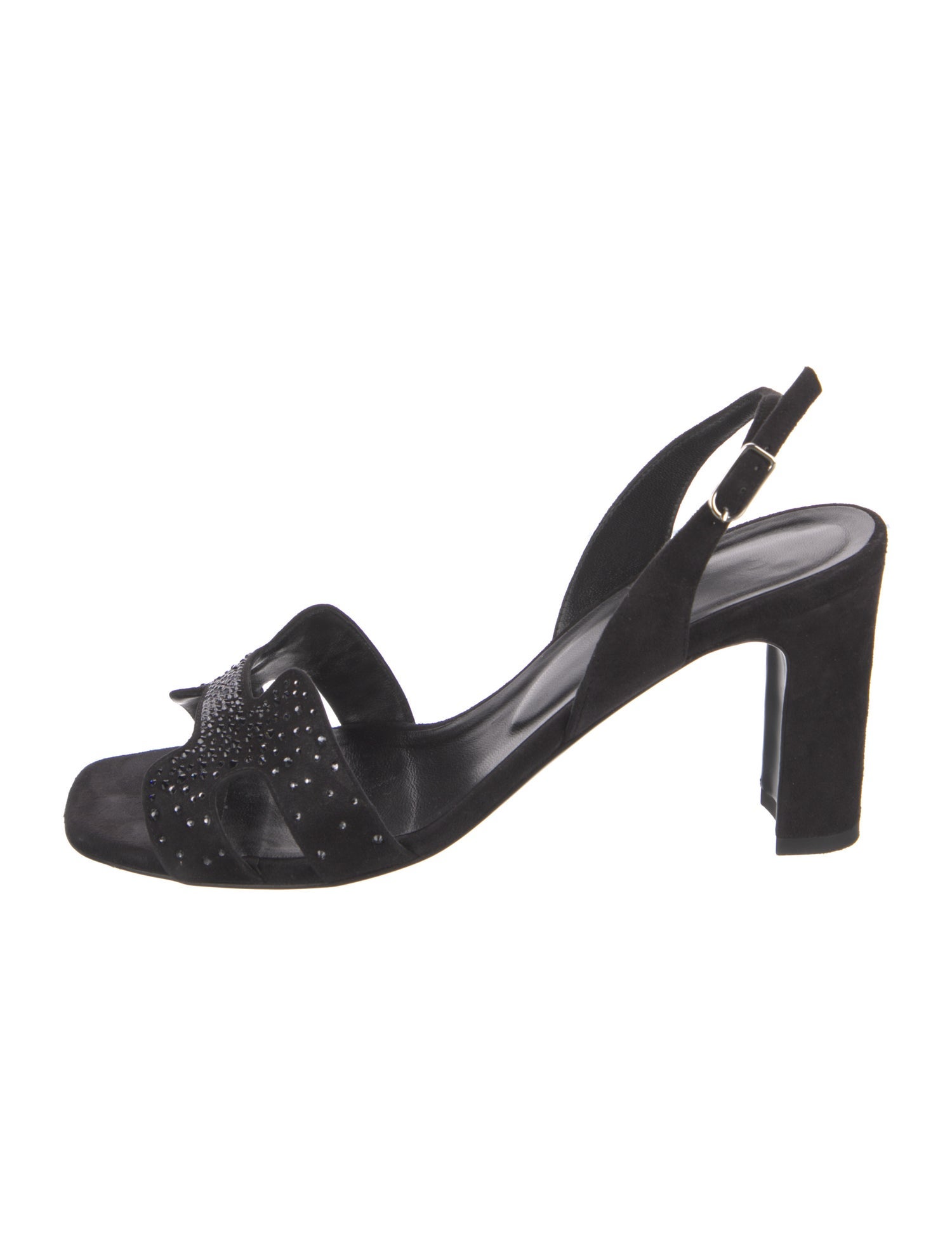 Hermès Eternite 80 Suede Slingback Sandals