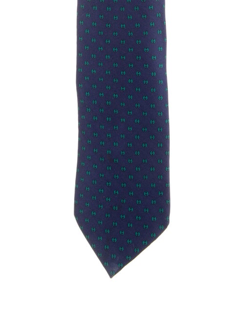 Hermès pattern silk tie