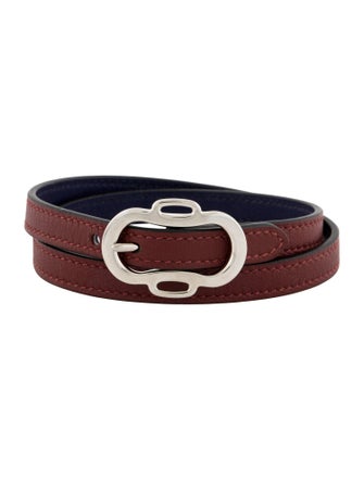 Hermès Leather Swift Boucleries Triple Tour Wrap Bracelet