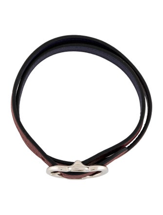 Hermès Leather Swift Boucleries Triple Tour Wrap Bracelet