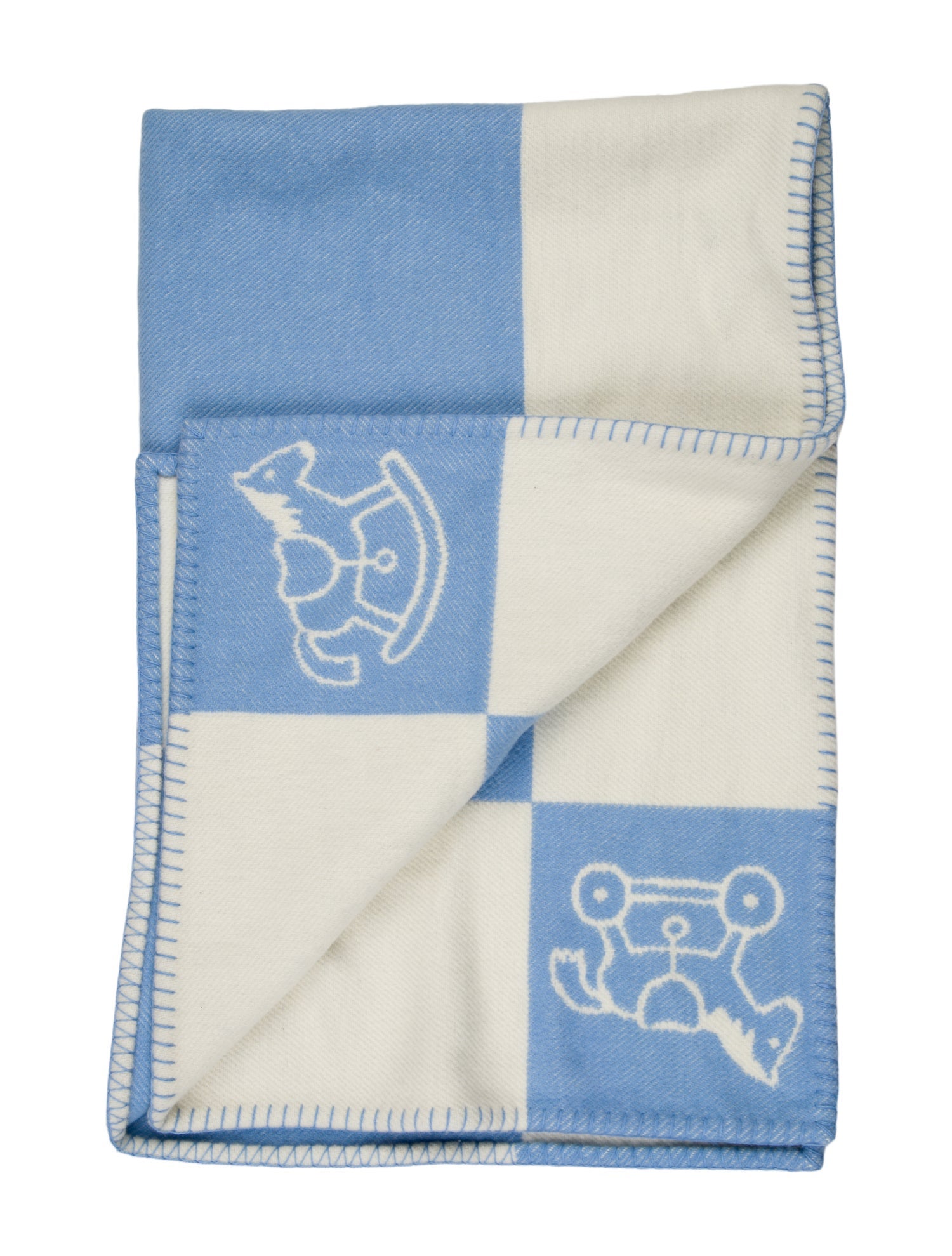 Hermès Merino Wool-Blend Baby Blanket.