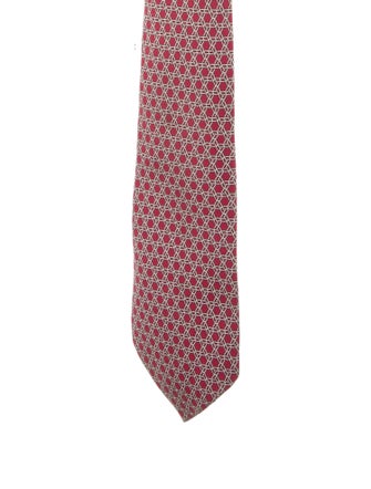 Hermès Hermès ' H ' Pattern Neck Tie