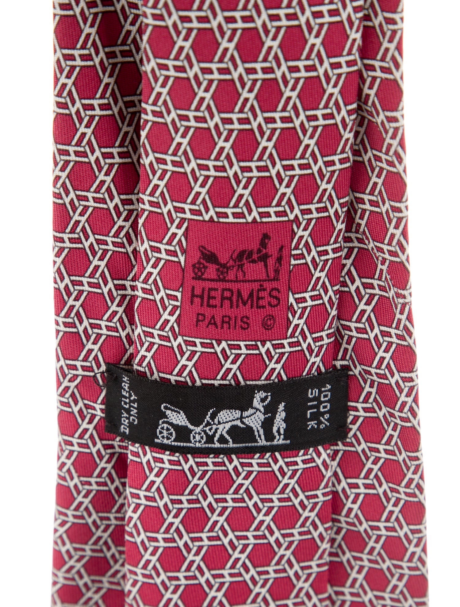 Hermès Hermès ' H ' Pattern Neck Tie