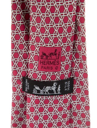 Hermès Hermès ' H ' Pattern Neck Tie
