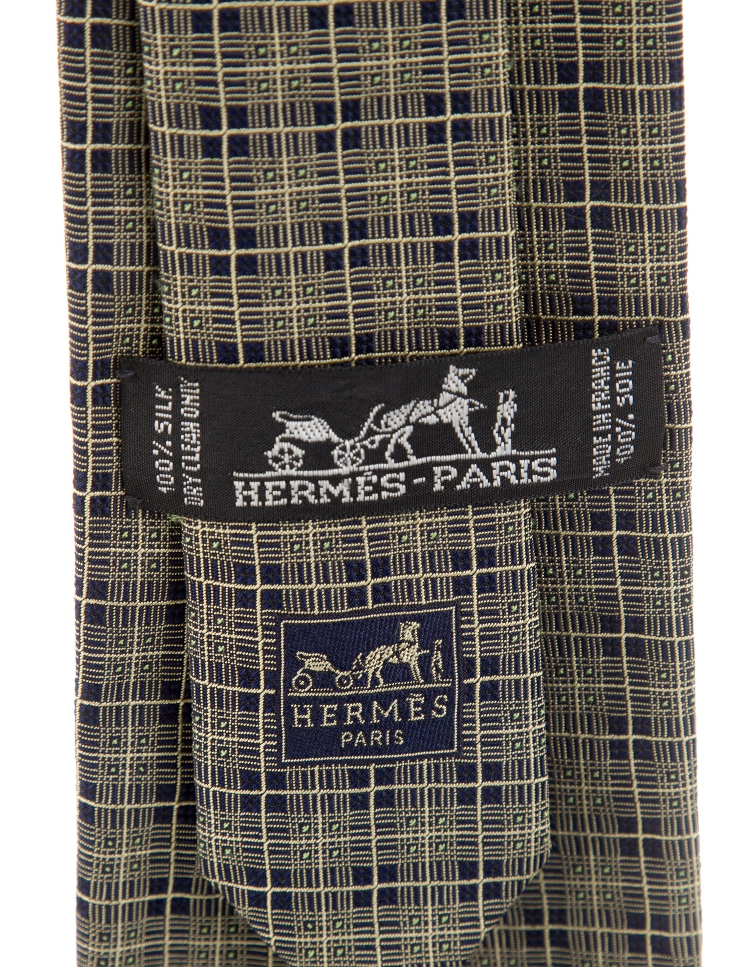 Hermès Hermès Silk Plaid Print Necktie