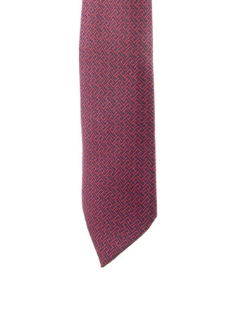 Hermès Hermès ' H ' Silk Pattern Necktie