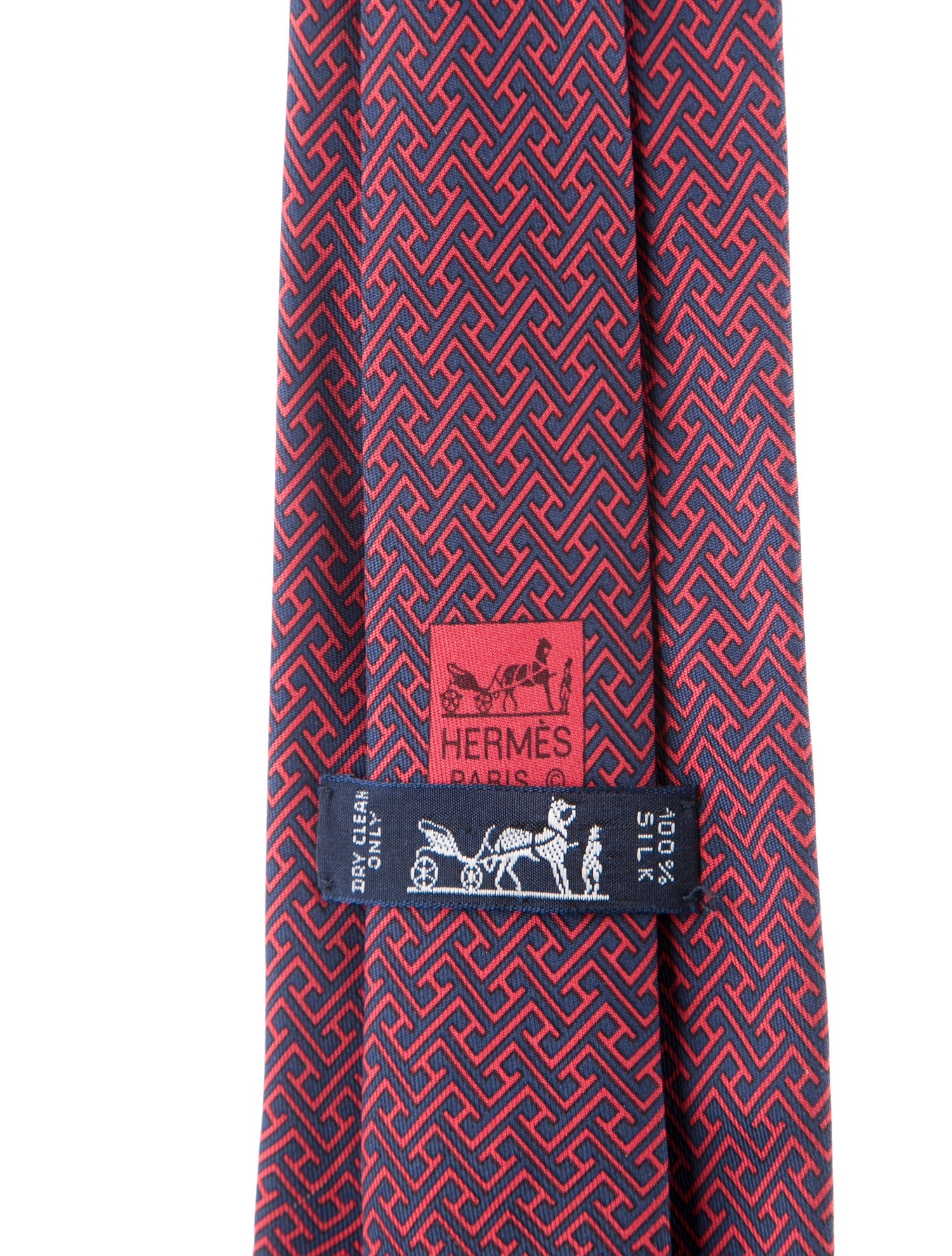 Hermès Hermès ' H ' Silk Pattern Necktie