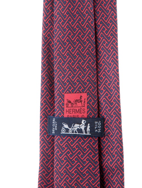 Hermès Hermès ' H ' Silk Pattern Necktie