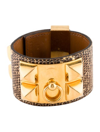 Hermès Lizard Leather Collier de Chien Wrap Bracelet