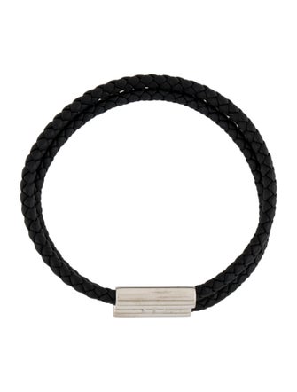Hermès Leather Tournis Tresse Bracelet