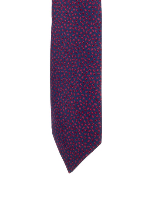 Hermès pattern silk tie