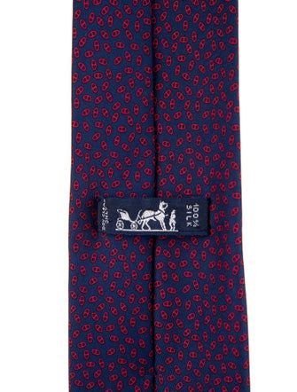Hermès pattern silk tie