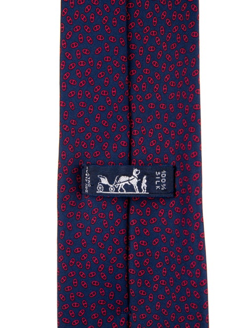 Hermès pattern silk tie