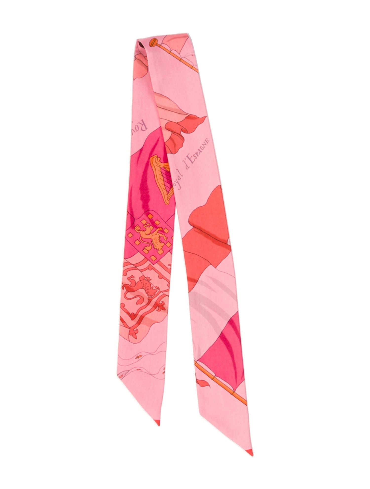 Hermès Pavois Dip-Dye Silk Twilly Scarf