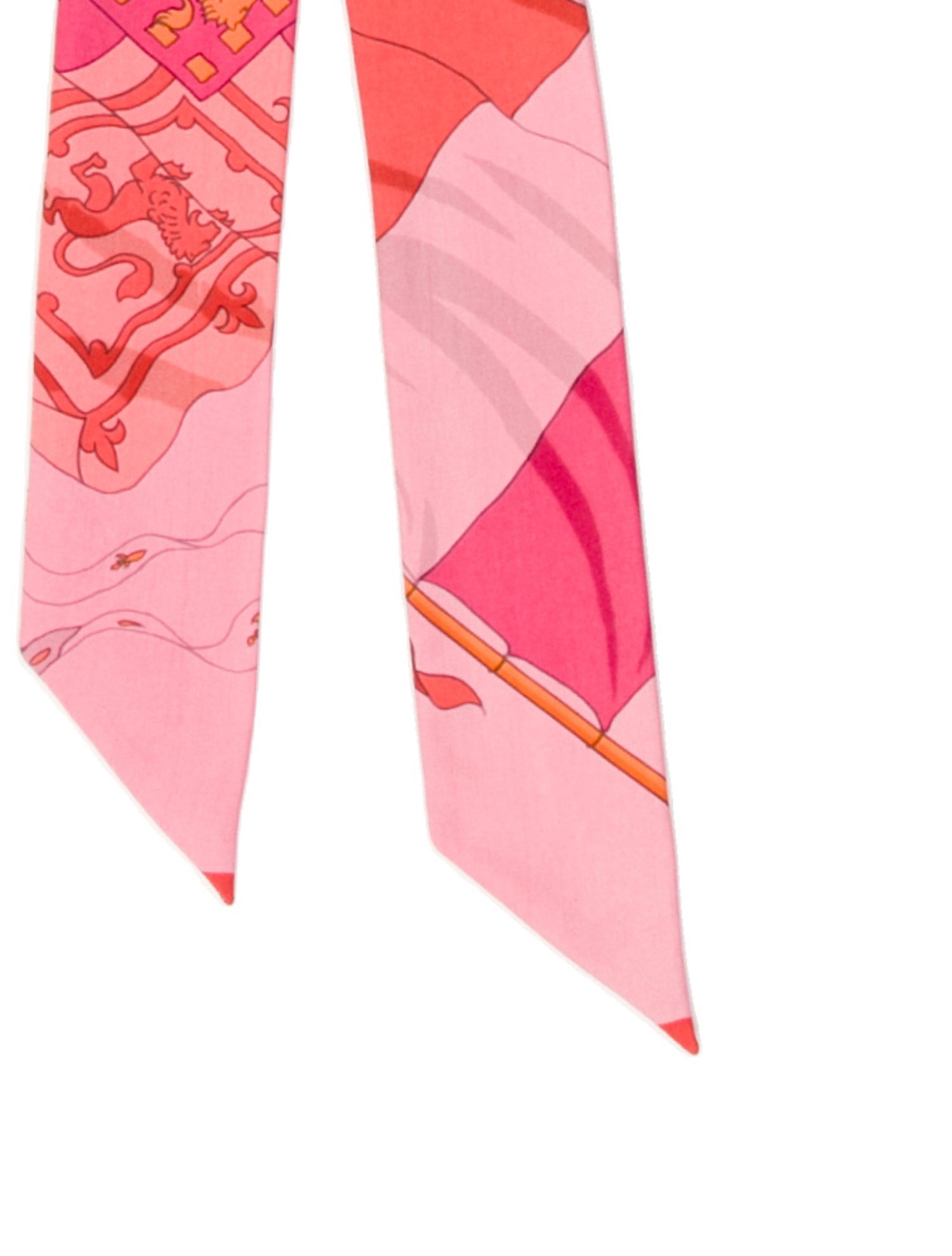 Hermès Pavois Dip-Dye Silk Twilly Scarf