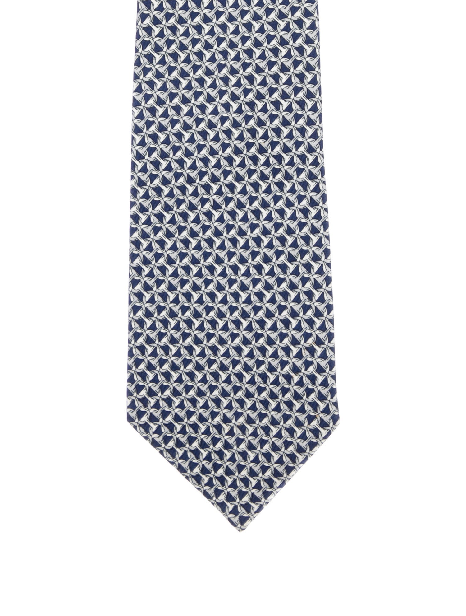 Hermès Patterned Silk Tie