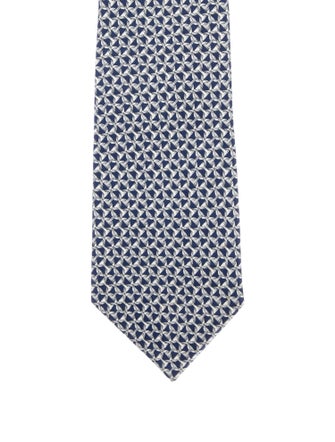 Hermès Patterned Silk Tie