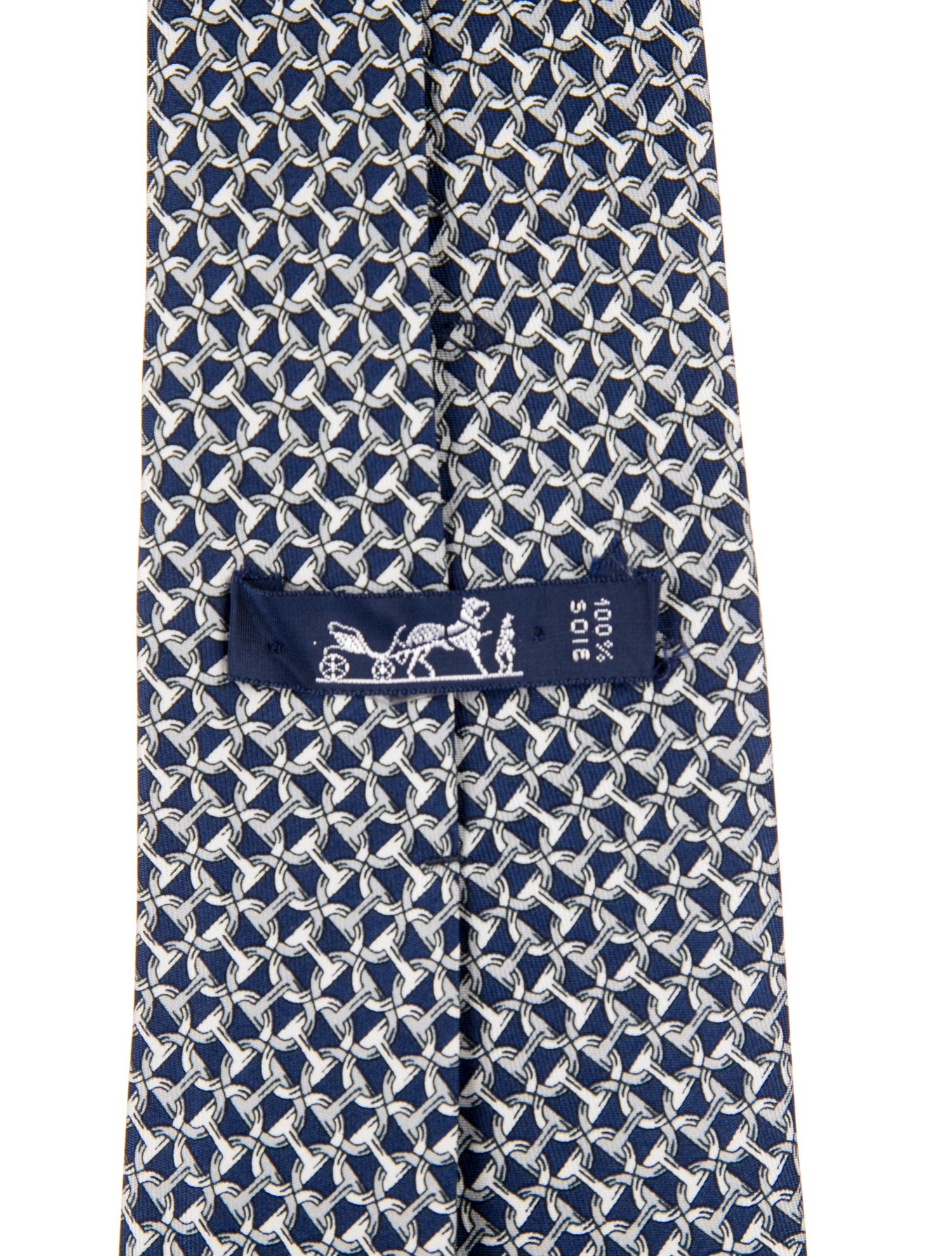 Hermès Patterned Silk Tie