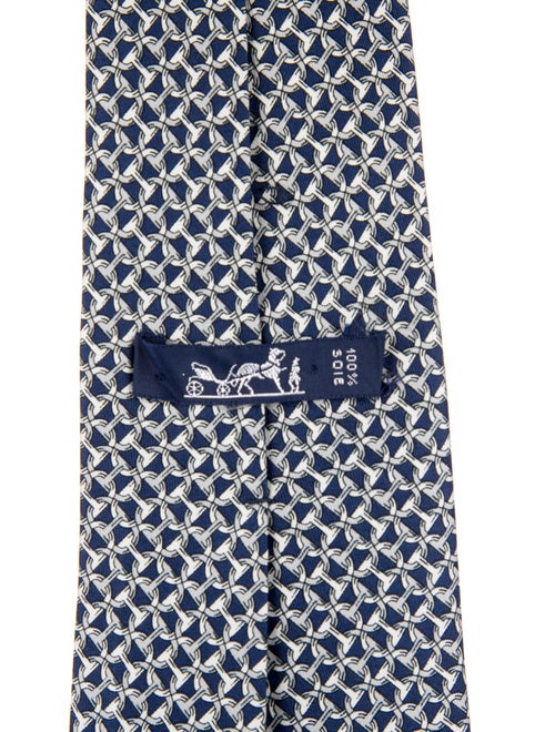 Hermès Patterned Silk Tie