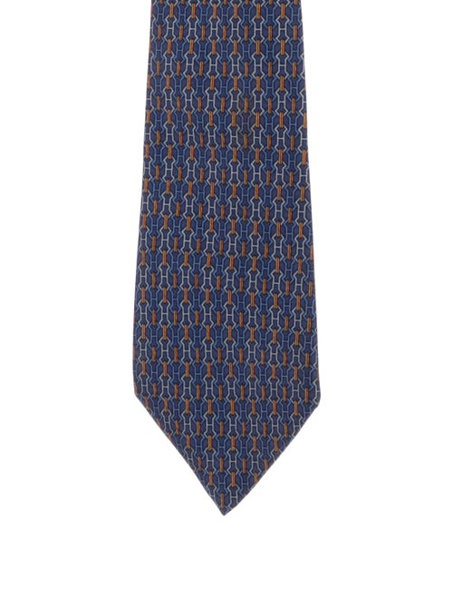 Hermès pattern silk tie