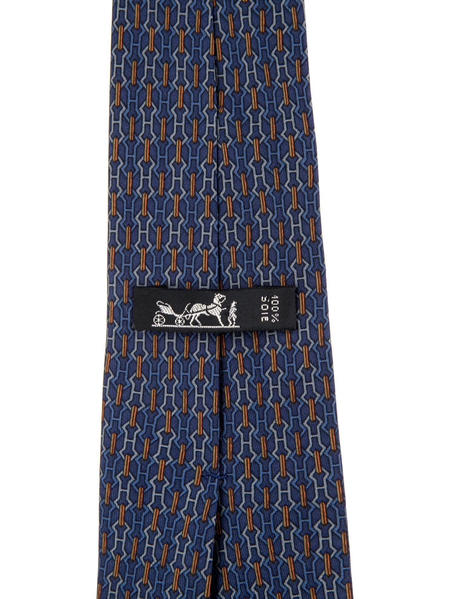 Hermès pattern silk tie