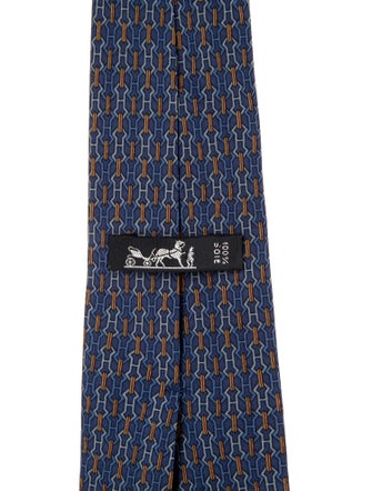 Hermès pattern silk tie