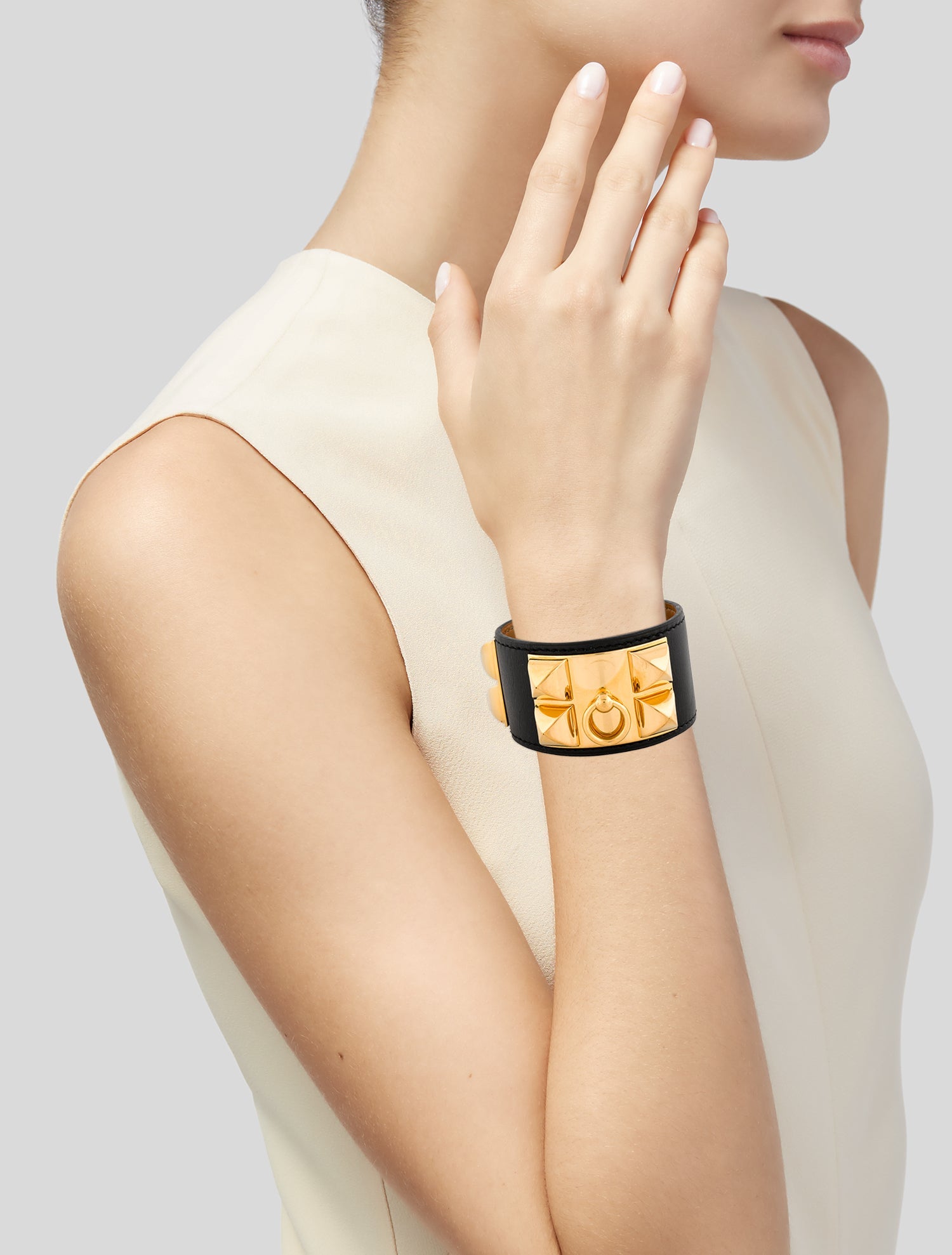 Hermès Leather Collier de Chien Wrap Bracelet