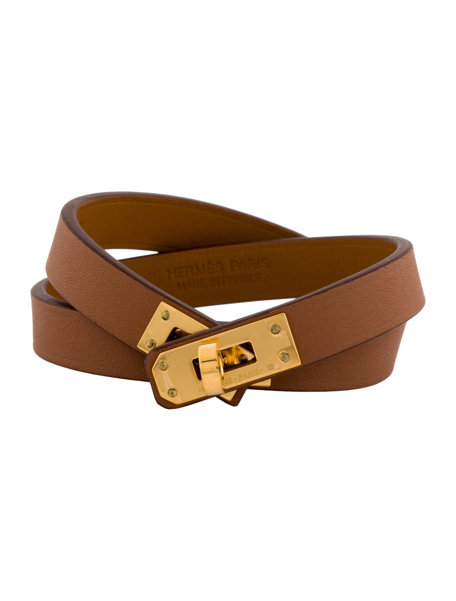 Hermès Leather Mini Kelly Double Tour Wrap Bracelet