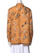 Hermès Silk Printed Button-Up Top
