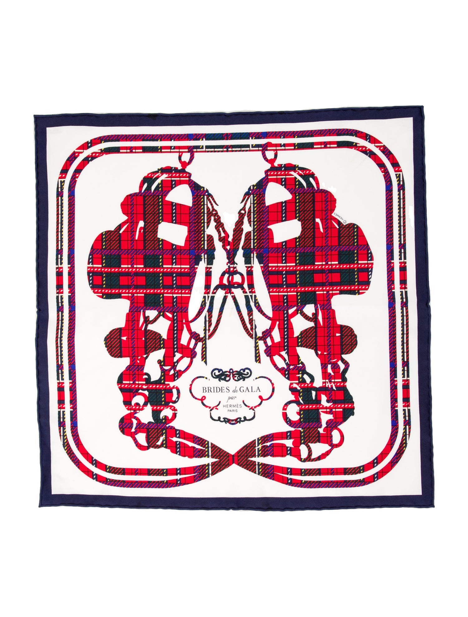 Hermès Brides de Gala Tartan Silk Scarf