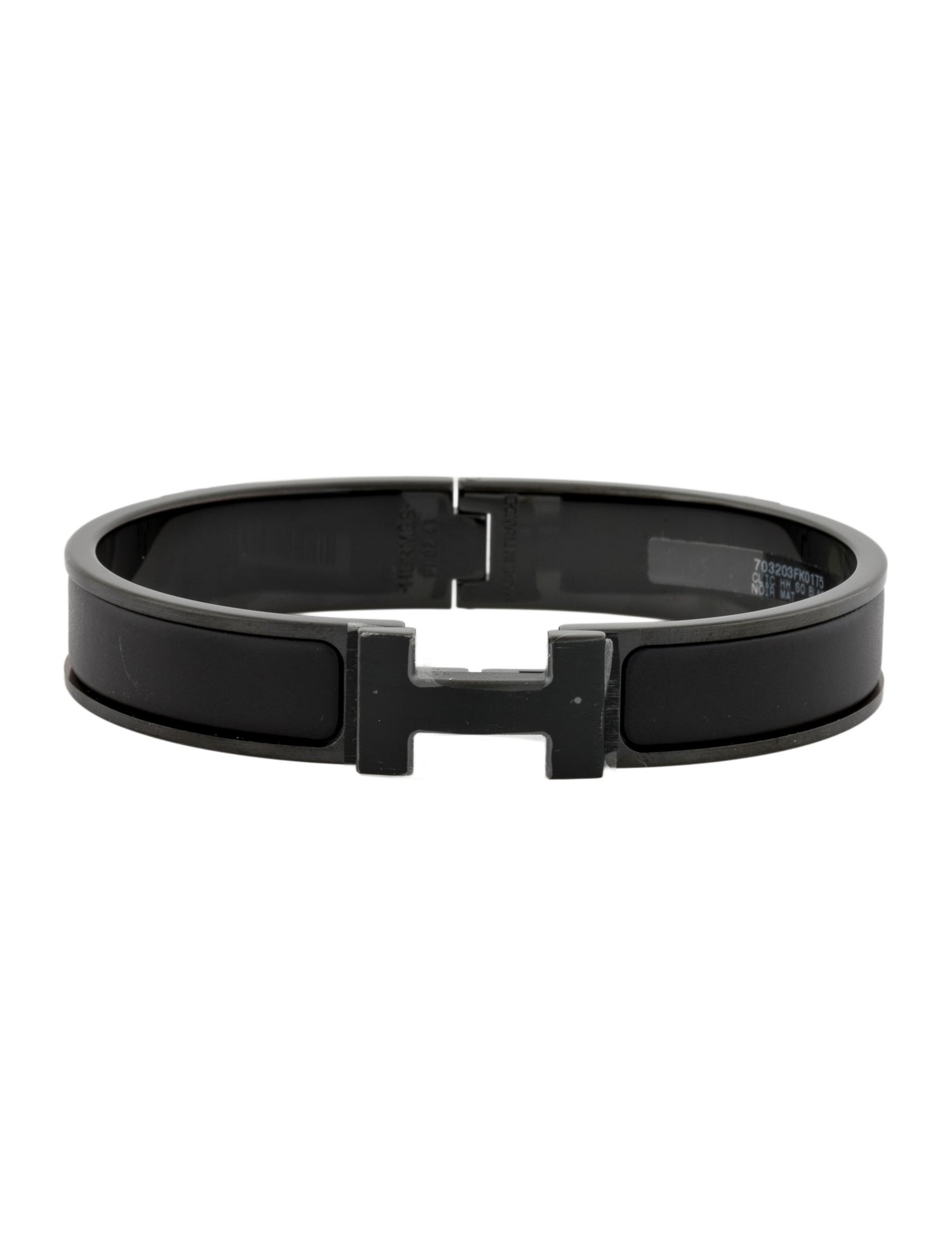 Hermès Clic HH So Black Bangle Bracelet