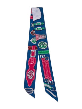 Hermès Carré en Boucles Silk Twilly Scarf