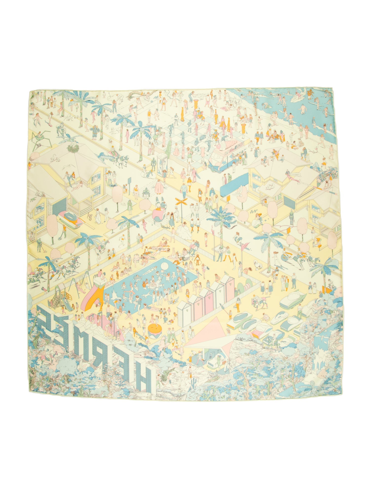 Hermès on The Beach Silk Scarf w/ Tags