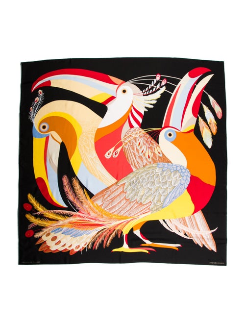 Hermès Toucans De Paradis Silk Shawl