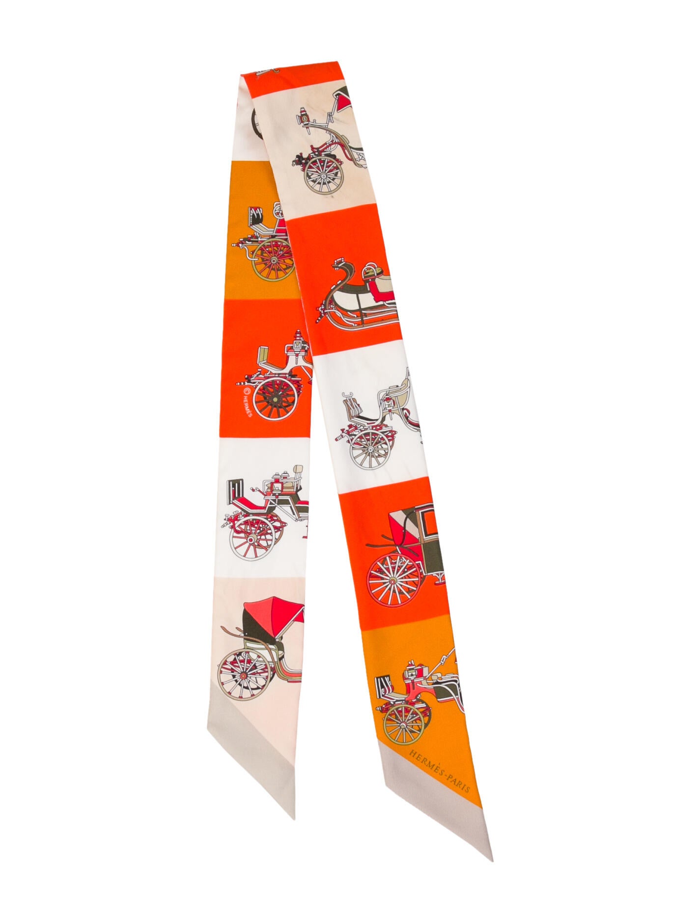 Hermès Les Voitures Exquises Silk Twilly Scarf