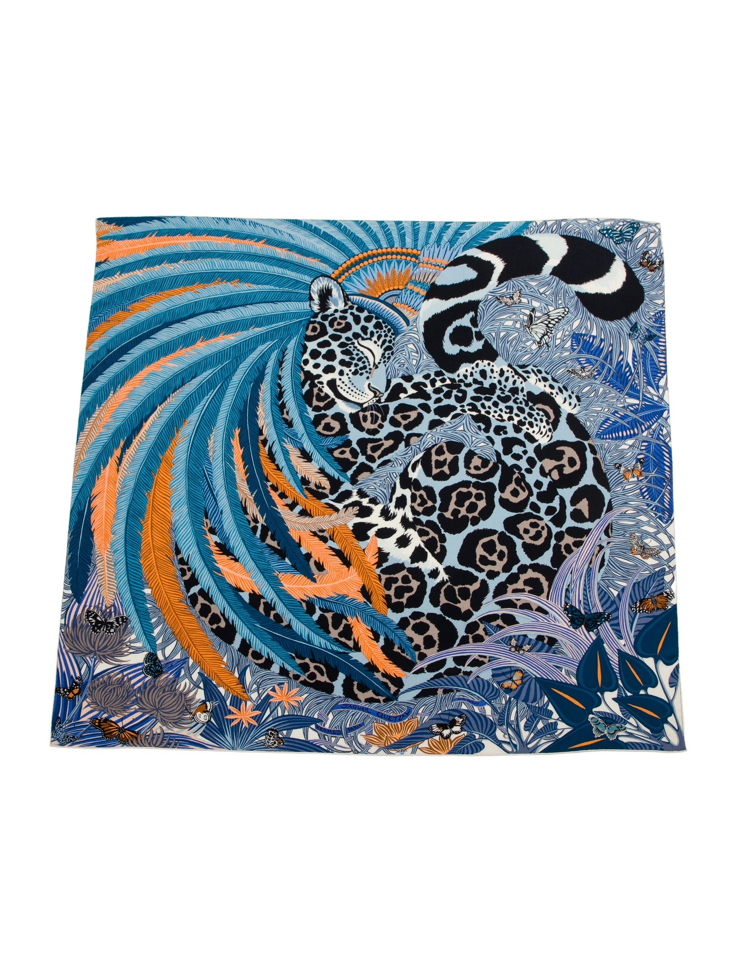Hermès Jaguar Quetzal Cashmere Shawl