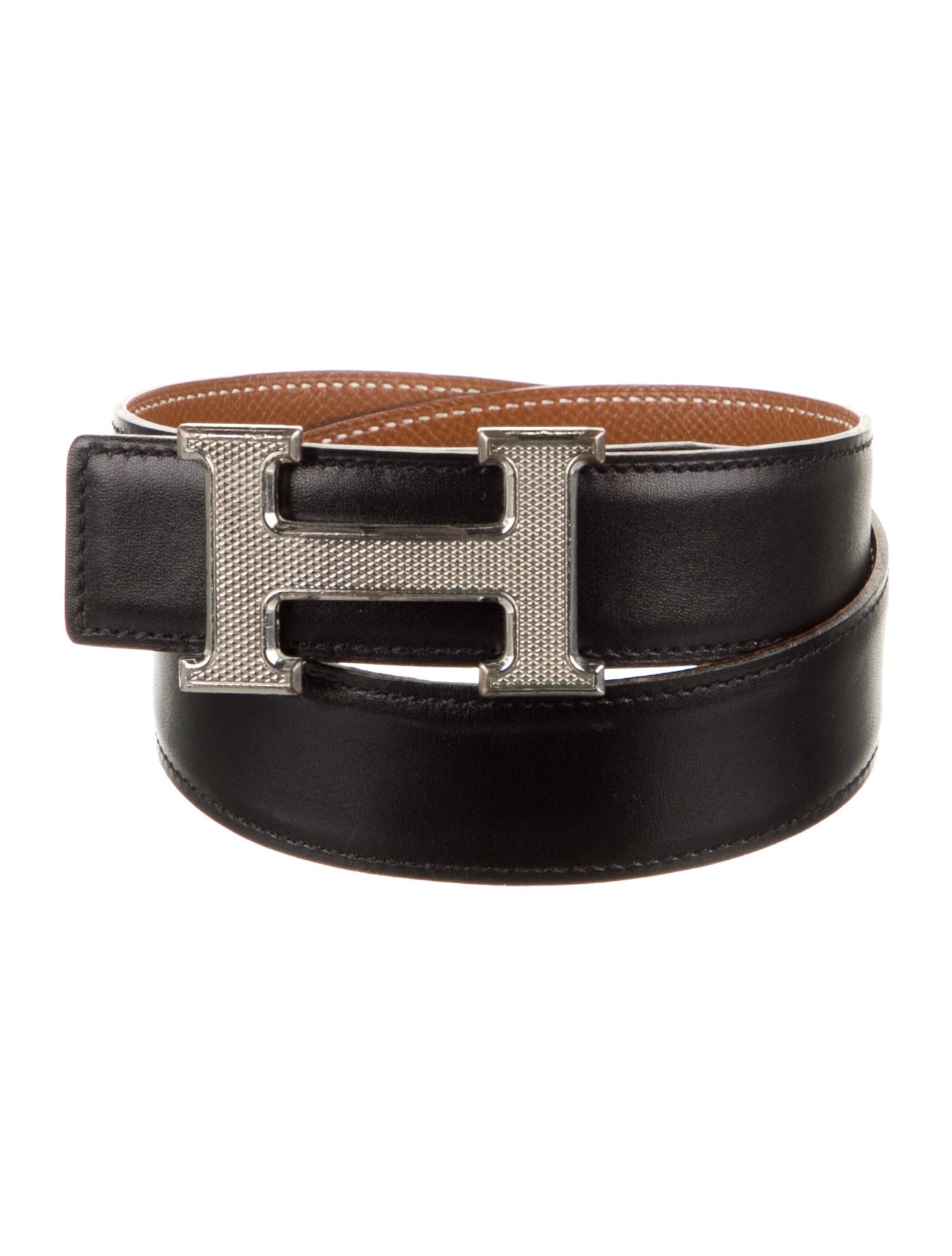 Hermès Reversible 32 mm H Guilloché Belt Kit