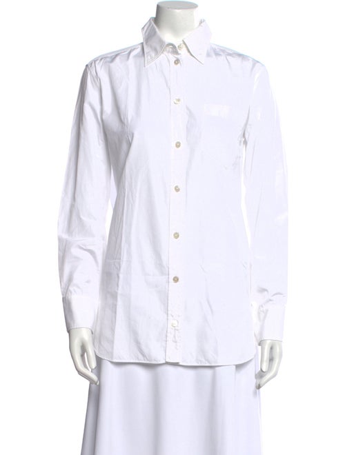 Hermès Long Sleeve Button-Up Top