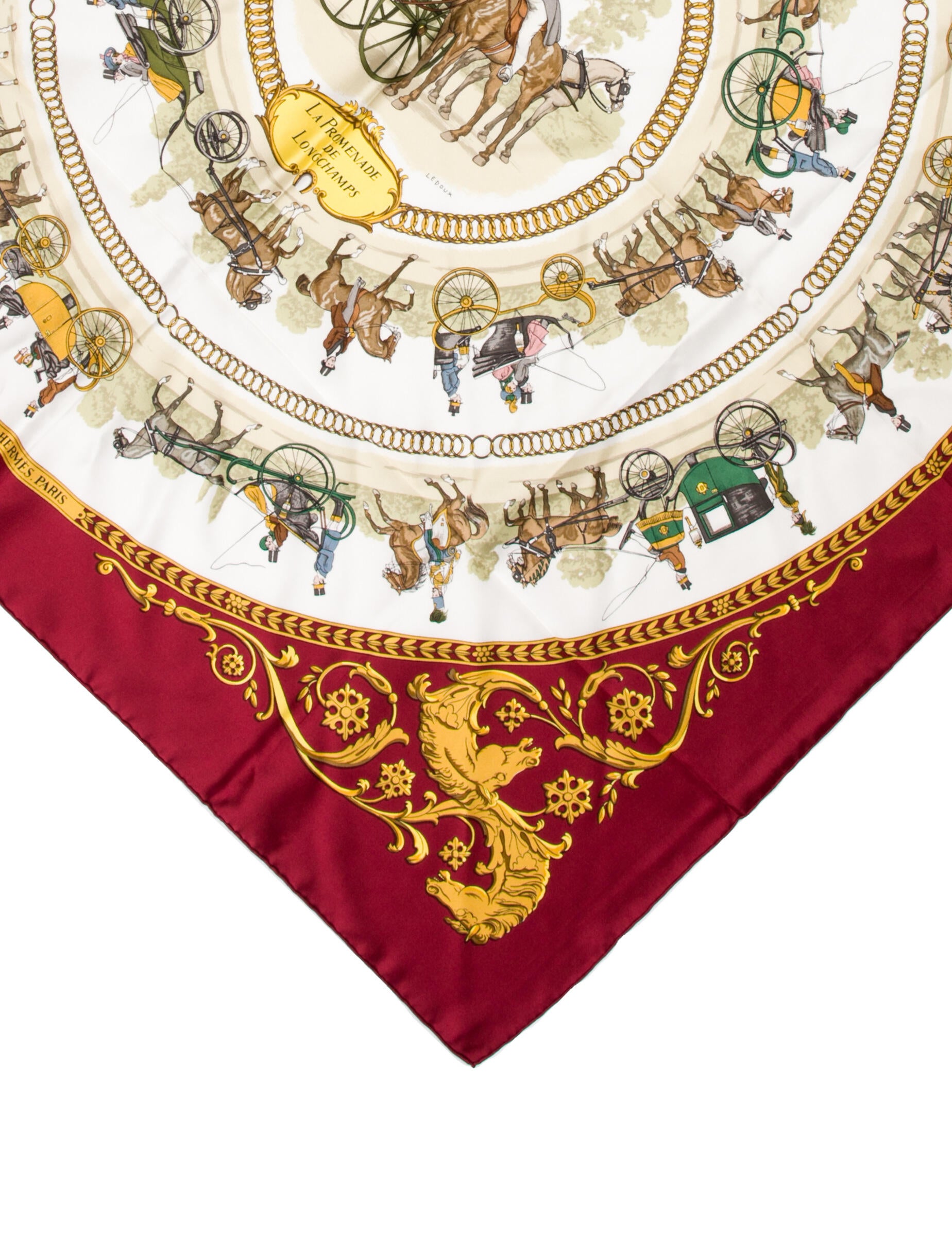 Hermès La Promenade De Longchamps Silk Scarf