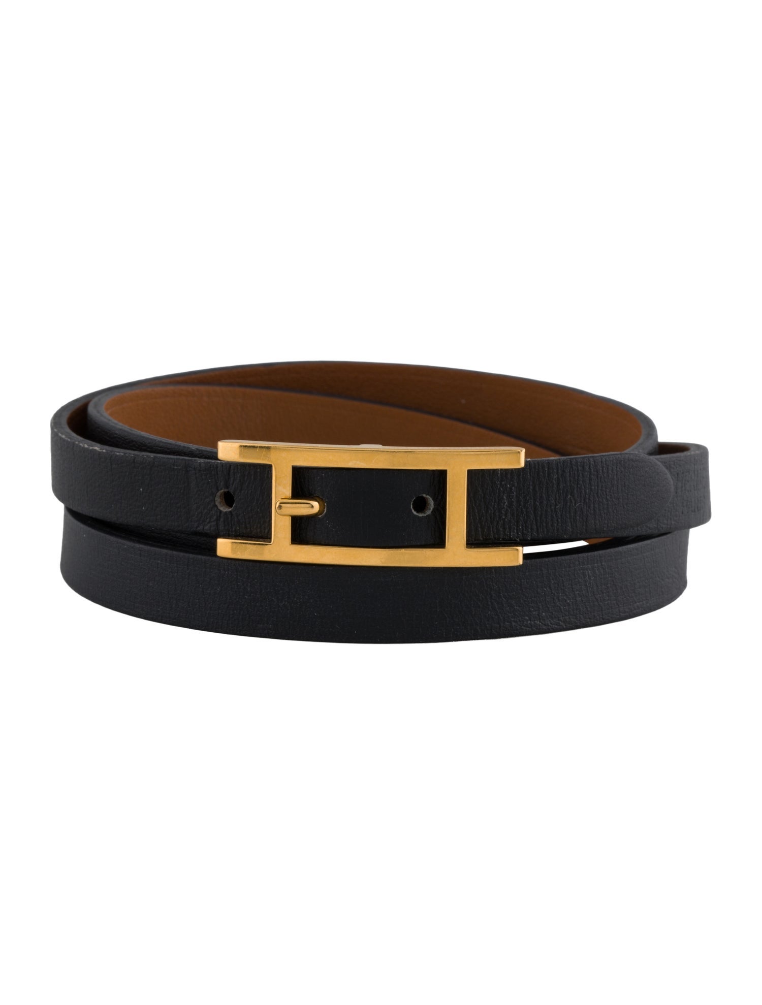 Hermès Epsom Behapi Triple Tour Leather Bracelet