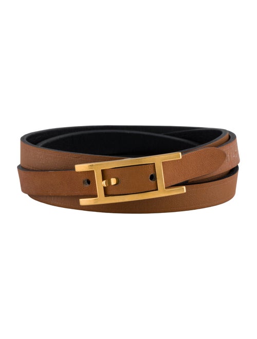 Hermès Epsom Behapi Triple Tour Leather Bracelet