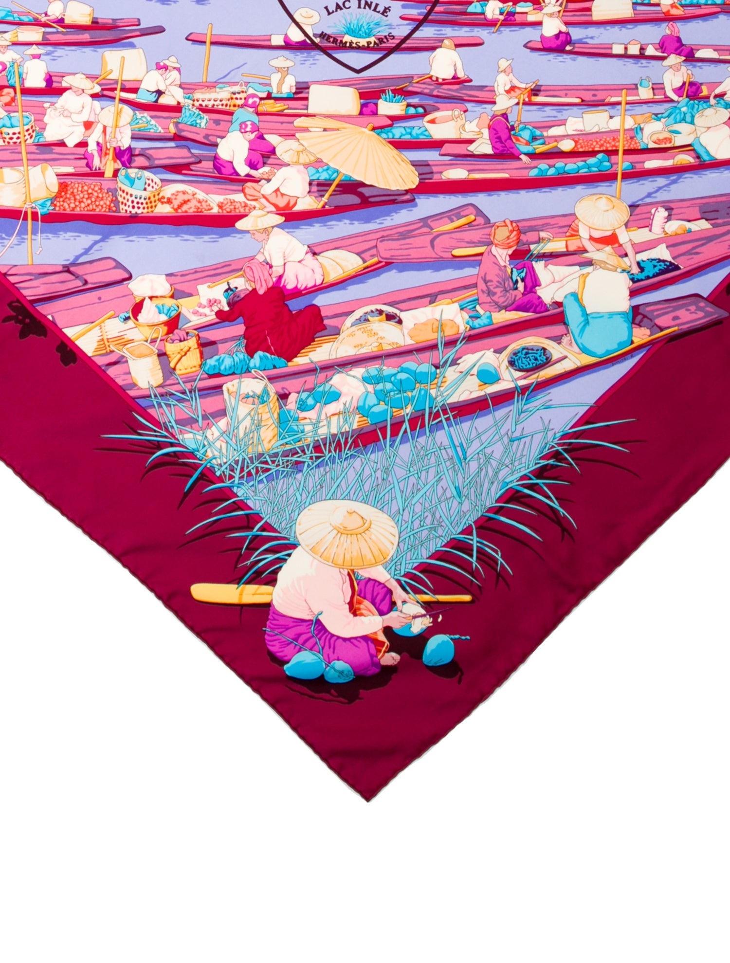 Hermès Marchè Flottant Du Lac Inlè Silk Scarf