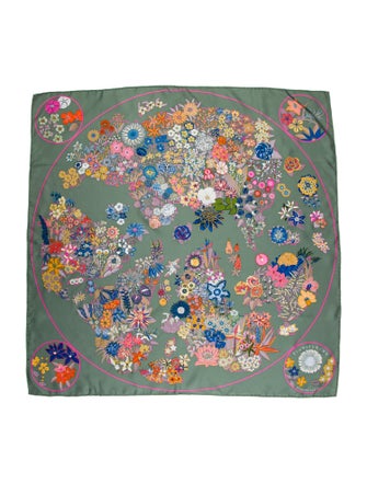 Hermès Planifleurs Silk Scarf