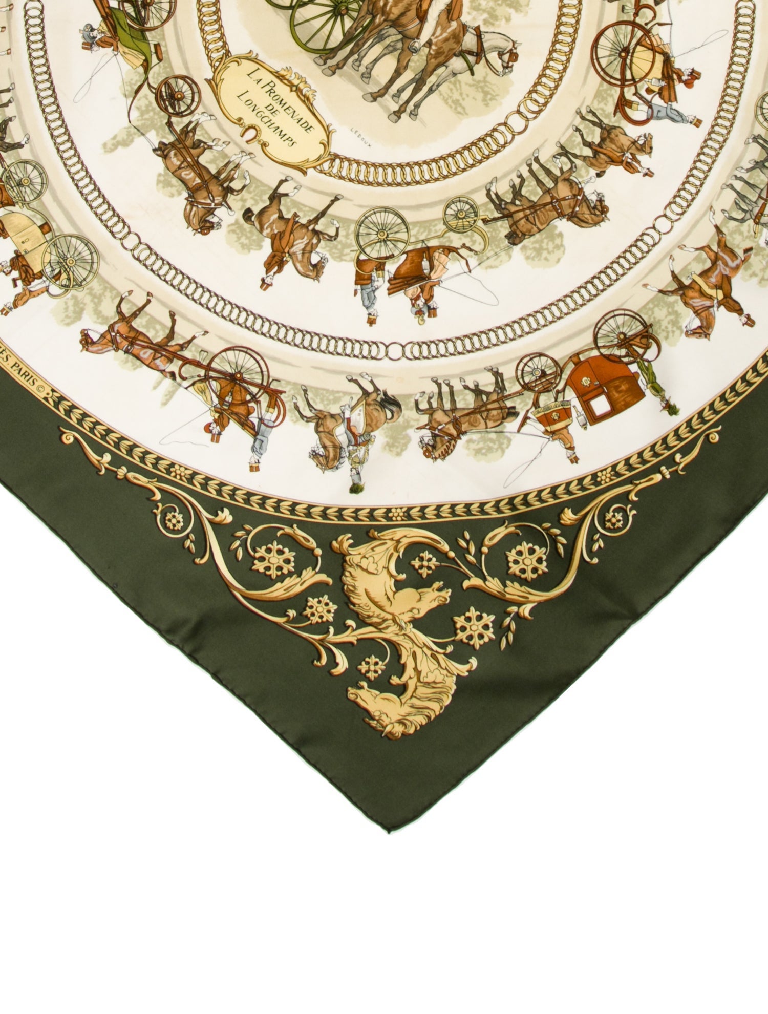 Hermès La Promenade De Longchamps Silk Scarf