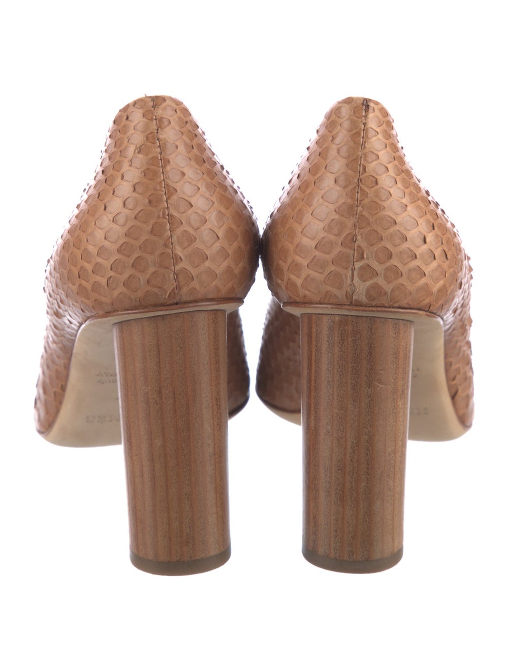 Hermès Python Pumps Brown Animal Print Leather Tr… - image 4