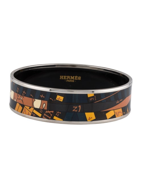 Hermès Enamel Wide Bangle Bracelet