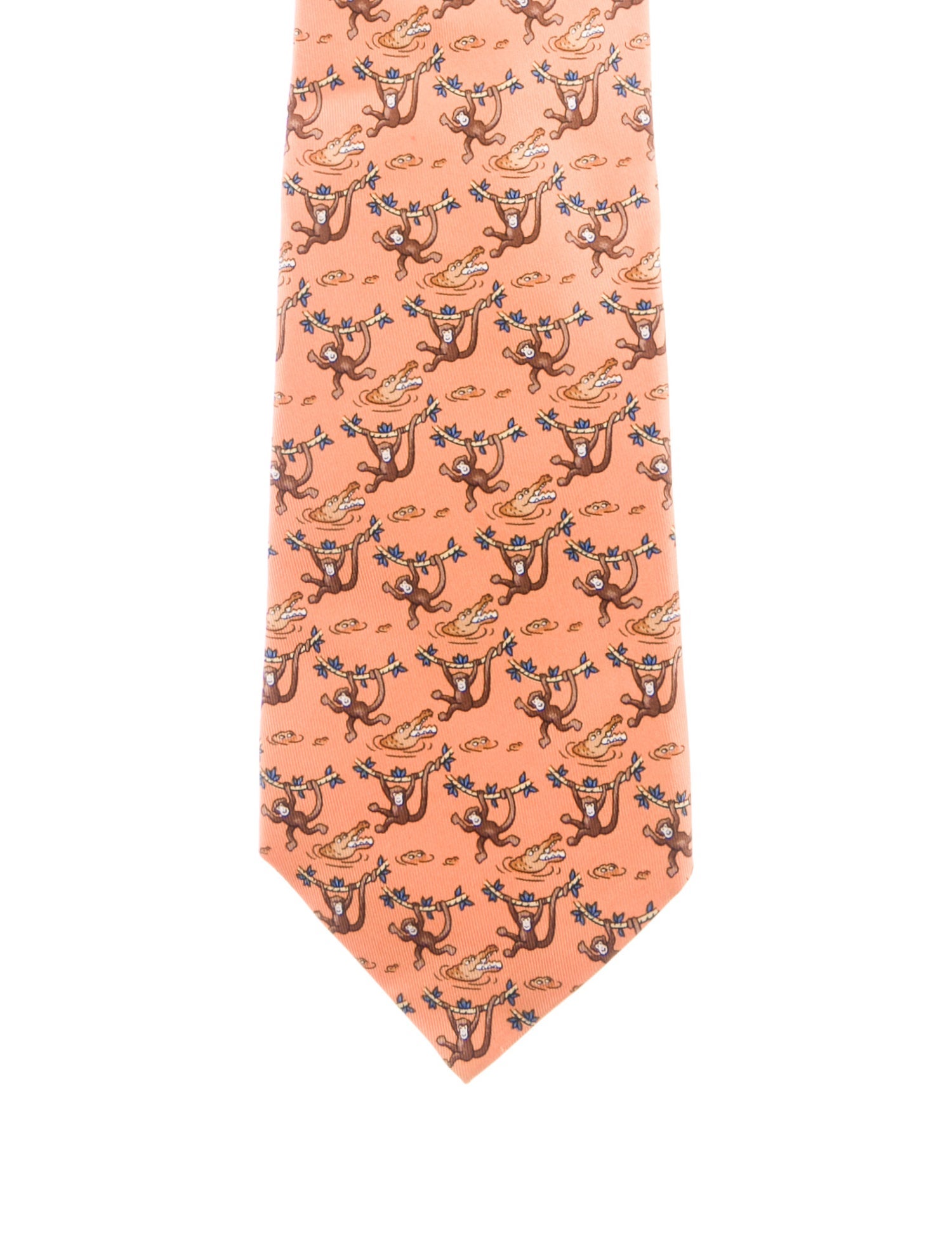 Hermès Hermès Monkey pattern necktie